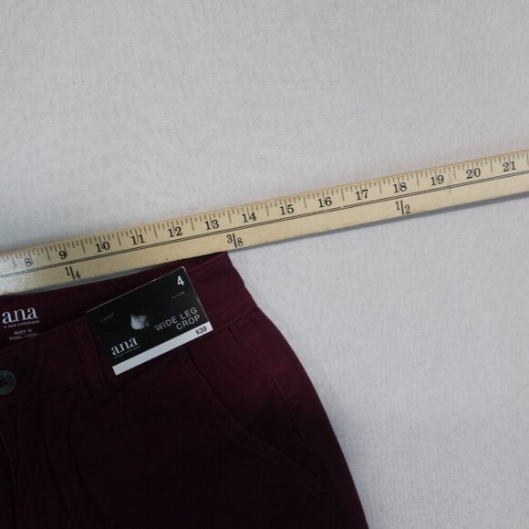 A.N.A A New Approach Men Red Pants Wide Leg Crop Size 4 - Picture 6 of 9
